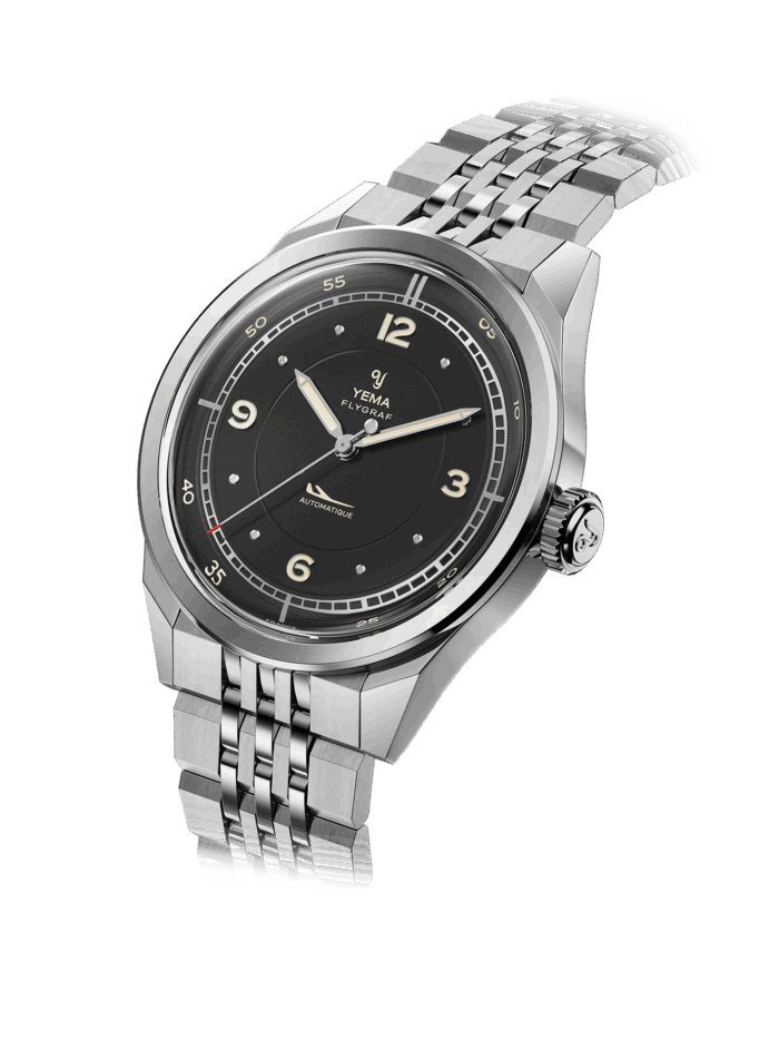 Montre Yema Flygraf Pilot Auto Cadran Noir 38.5MM Montre Yema Flygraf Pilot Auto Cadran Noir 38.5MM