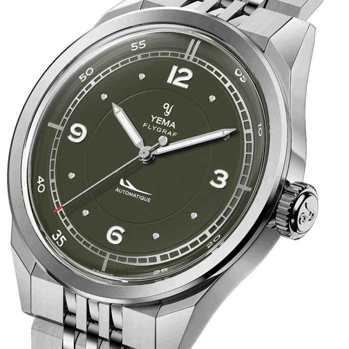 Montre Yema Flygraf Pilot Auto Cadran Vert 38.5MM Montre Yema Flygraf Pilot Auto Cadran Vert 38.5MM
