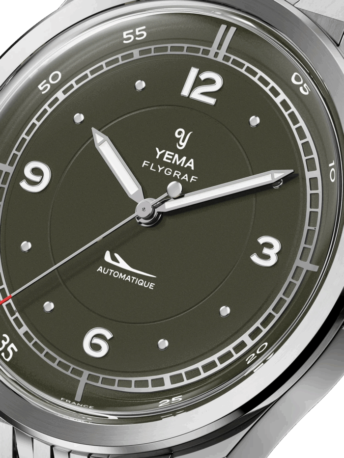 Montre Yema Flygraf Pilot Auto Cadran Vert 38.5MM Montre Yema Flygraf Pilot Auto Cadran Vert 38.5MM