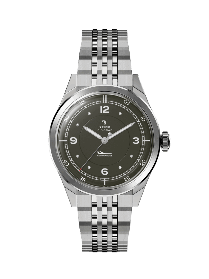 Montre Yema Flygraf Pilot Auto Cadran Vert 38.5MM