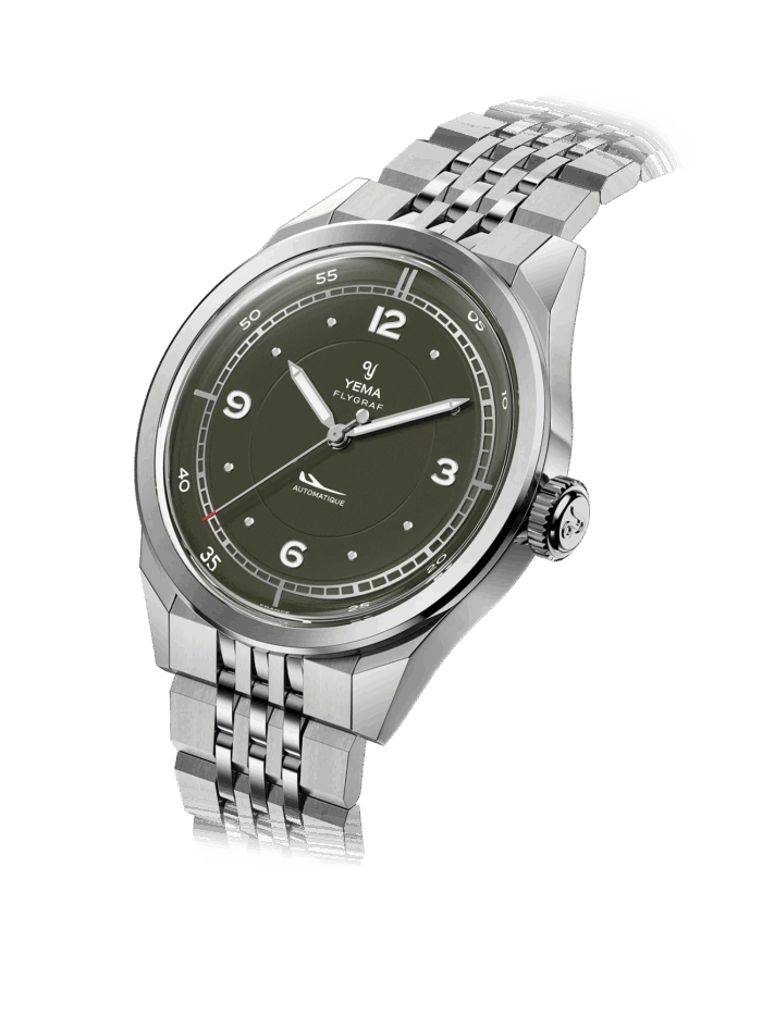 Montre Yema Flygraf Pilot Auto Cadran Vert 38.5MM Montre Yema Flygraf Pilot Auto Cadran Vert 38.5MM