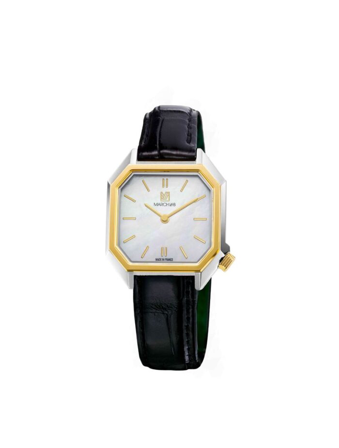 Montre MARCH LA.B Lady Mansart Nacre Quartz Bracelet Cuir