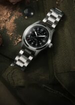 Montre Hamilton Khaki Field Mechanical Power Reserve Cadran Noir Bracelet Acier 40MM