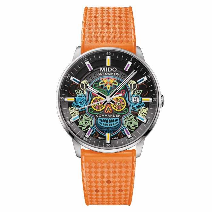 Montre Mido Commander Gradient Catrines Auto 40MM Bracelet Acier + Cuir + Caoutchouc Montre Mido Commander Gradient Catrines Auto 40MM Bracelet Acier + Cuir + Caoutchouc