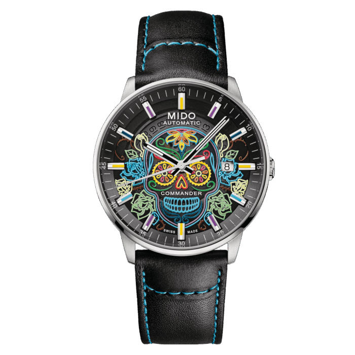 Montre Mido Commander Gradient Catrines Auto 40MM Bracelet Acier + Cuir + Caoutchouc Montre Mido Commander Gradient Catrines Auto 40MM Bracelet Acier + Cuir + Caoutchouc
