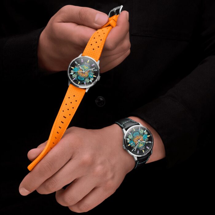 Montre Mido Commander Gradient Catrines Auto 40MM Bracelet Acier + Cuir + Caoutchouc Montre Mido Commander Gradient Catrines Auto 40MM Bracelet Acier + Cuir + Caoutchouc
