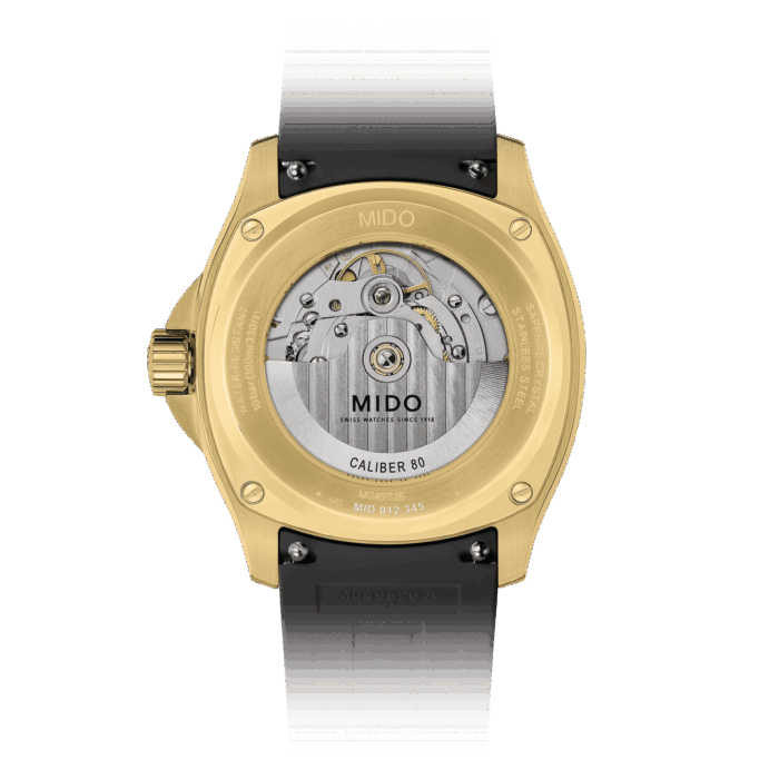 Montre Mido Multifort TV Big Date Auto Cadran Noir Champagne Bracelet Acier + Caoutchouc 40MM Montre Mido Multifort TV Big Date Auto Cadran Noir Champagne Bracelet Acier + Caoutchouc 40MM