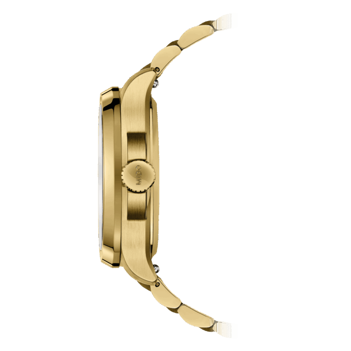 Montre Mido Multifort TV Big Date Auto Cadran Noir Champagne Bracelet Acier + Caoutchouc 40MM Montre Mido Multifort TV Big Date Auto Cadran Noir Champagne Bracelet Acier + Caoutchouc 40MM