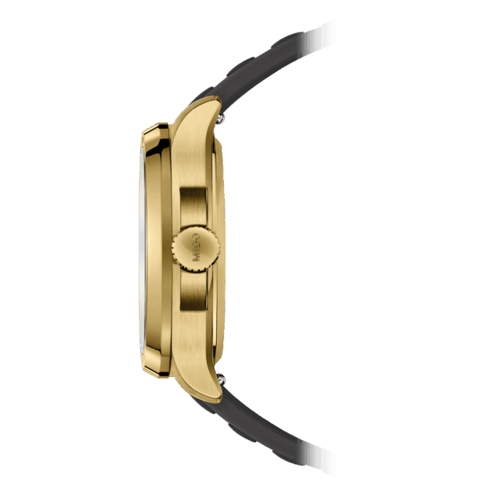 Montre Mido Multifort TV Big Date Auto Cadran Noir Champagne Bracelet Acier + Caoutchouc 40MM Montre Mido Multifort TV Big Date Auto Cadran Noir Champagne Bracelet Acier + Caoutchouc 40MM