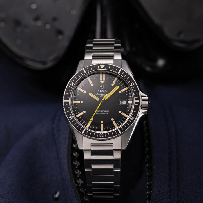 Montre Yema Navygraf Heritage Auto Cadran Noir B39MM Montre Yema Navygraf Heritage Auto Cadran Noir B39MM