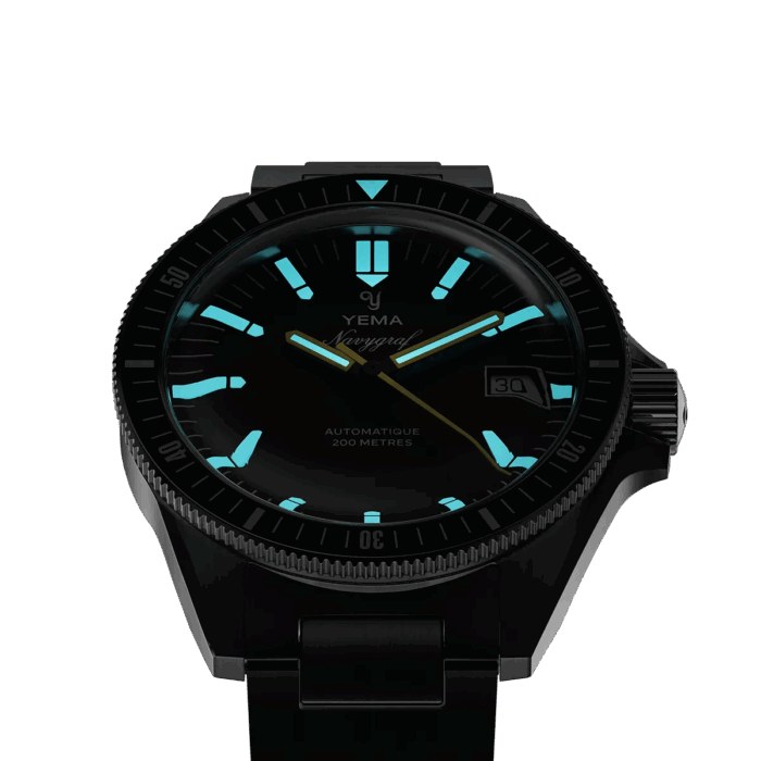 Montre Yema Navygraf Heritage Auto Cadran Noir B39MM Montre Yema Navygraf Heritage Auto Cadran Noir B39MM