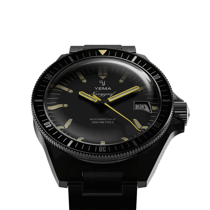 Montre Yema Navygraf Heritage Auto Cadran Noir B39MM Montre Yema Navygraf Heritage Auto Cadran Noir B39MM