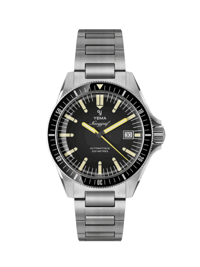 Montre Yema Navygraf Heritage Auto Cadran Noir 39MM