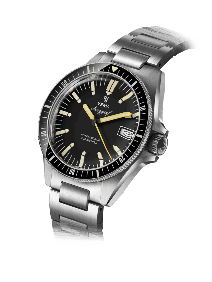 Montre Yema Navygraf Heritage Auto Cadran Noir 39MM Montre Yema Navygraf Heritage Auto Cadran Noir 39MM