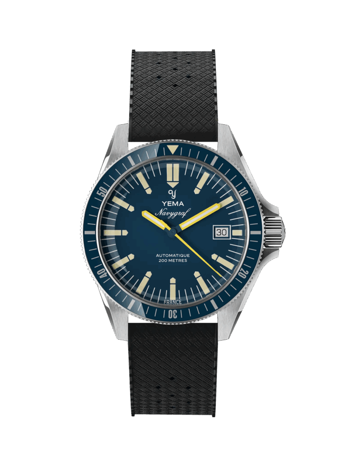 Montre Yema Navygraf Heritage Auto Cadran Bleu 39MM