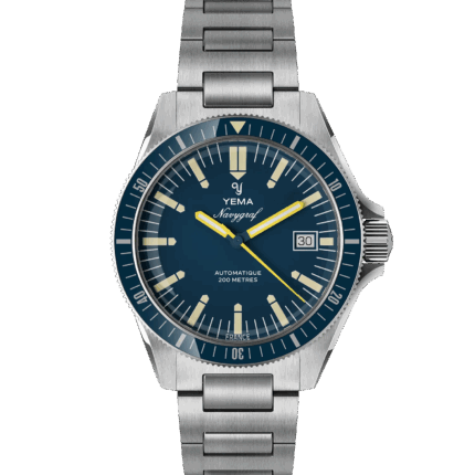 Montre Yema Navygraf Heritage Auto Cadran Bleu 39MM