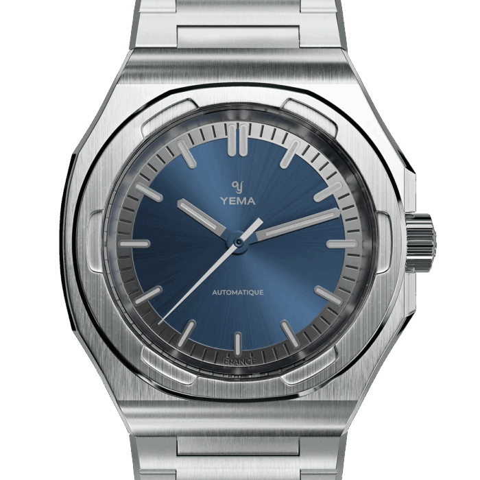 Montre Yema Urban Traveller Auto Cadran Bleu 39MM Montre Yema Urban Traveller Auto Cadran Bleu 39MM