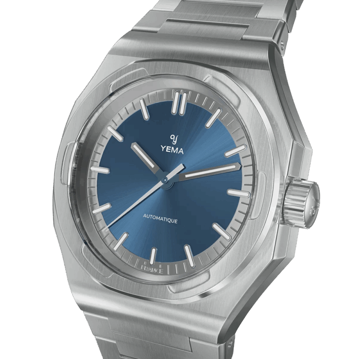 Montre Yema Urban Traveller Auto Cadran Bleu 39MM Montre Yema Urban Traveller Auto Cadran Bleu 39MM