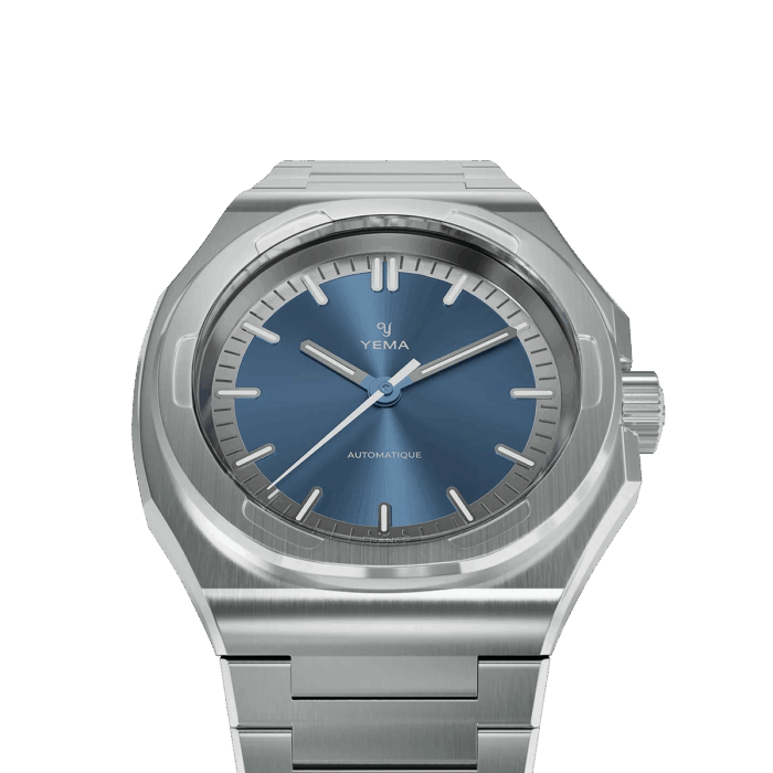 Montre Yema Urban Traveller Auto Cadran Bleu 39MM Montre Yema Urban Traveller Auto Cadran Bleu 39MM