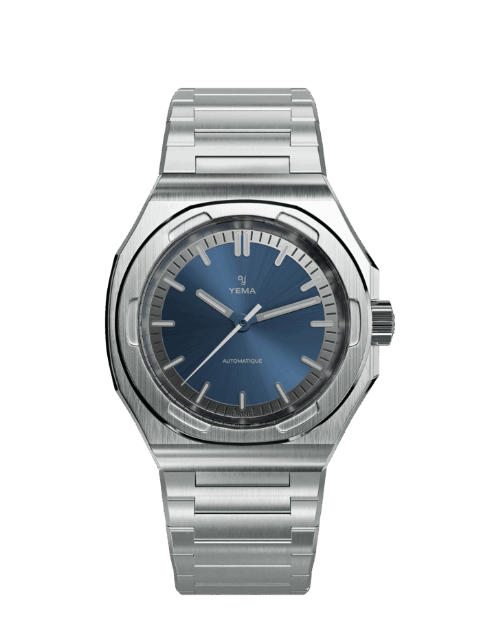 Montre Yema Urban Traveller Auto Cadran Bleu 39MM