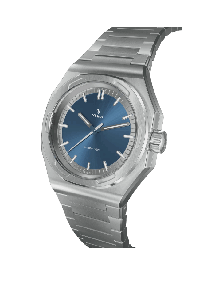 Montre Yema Urban Traveller Auto Cadran Bleu 39MM Montre Yema Urban Traveller Auto Cadran Bleu 39MM