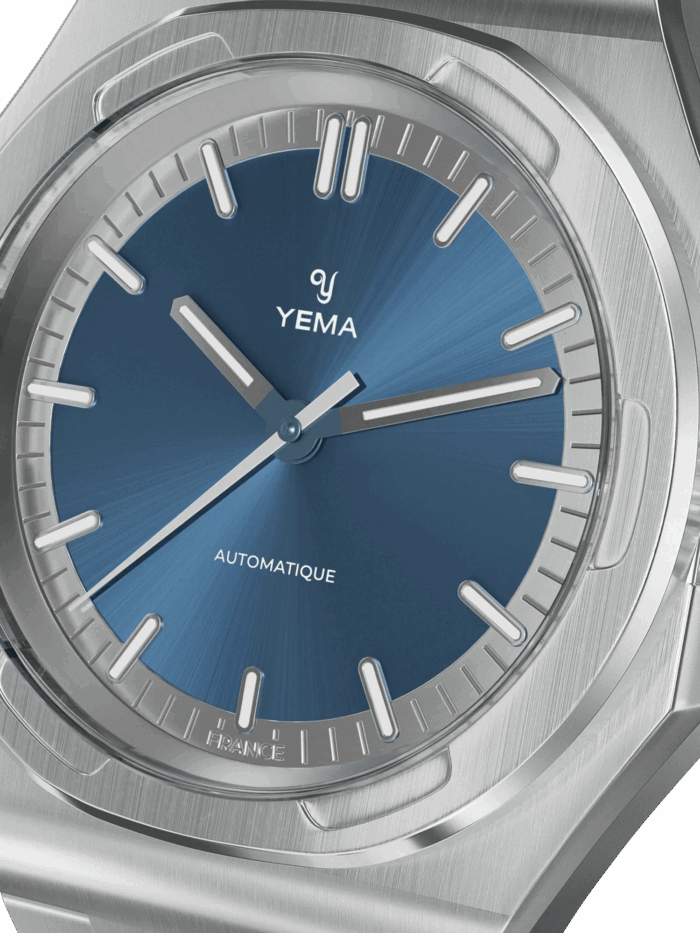 Montre Yema Urban Traveller Auto Cadran Bleu 39MM Montre Yema Urban Traveller Auto Cadran Bleu 39MM