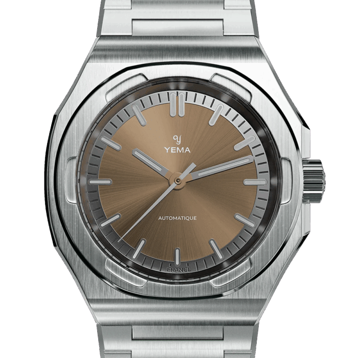 Montre Yema Urban Traveller Auto Cadran Brun 39MM