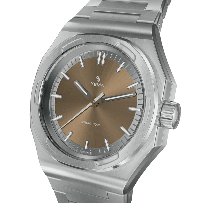 Montre Yema Urban Traveller Auto Cadran Brun 39MM