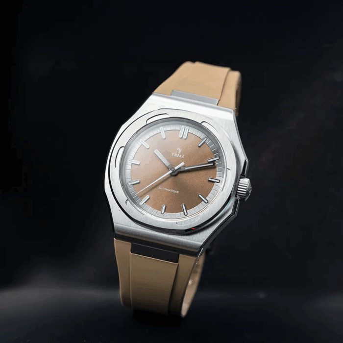 Montre Yema Urban Traveller Auto Cadran Brun 39MM