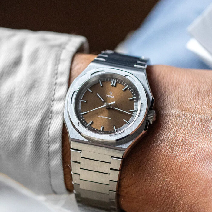 Montre Yema Urban Traveller Auto Cadran Brun 39MM