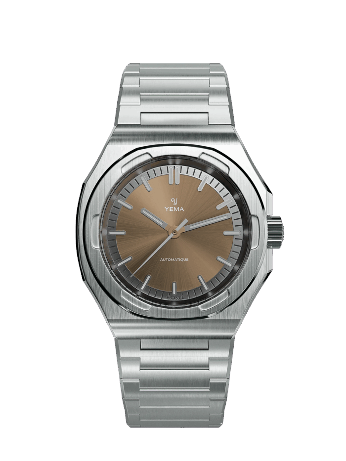 Montre Yema Urban Traveller Auto Cadran Brun 39MM