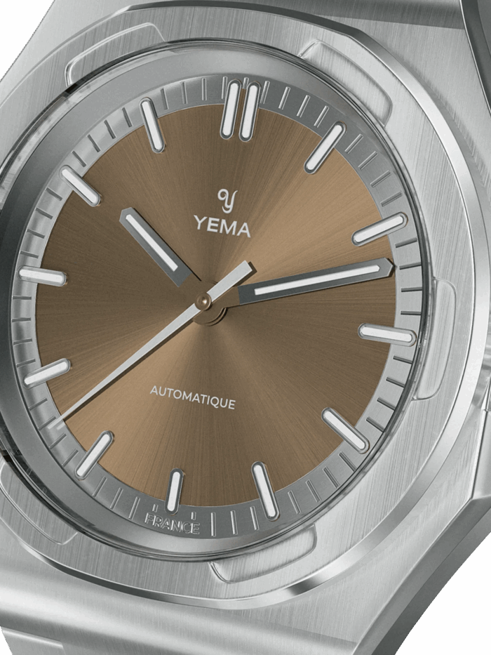 Montre Yema Urban Traveller Auto Cadran Brun 39MM