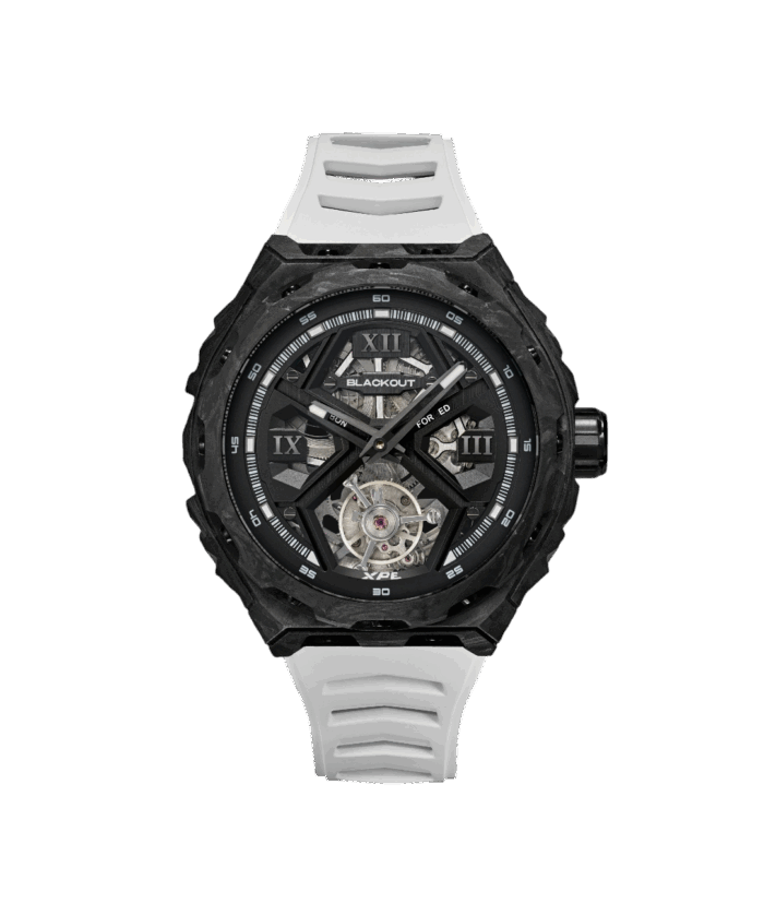 Montre Blackout Watches XPE Tourbillon Black Bracelet Caoutchouc 42.5MM