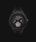 Montre Blackout Watches XPE Tourbillon Black Red Bracelet Caoutchouc 42.5MM