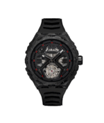 Montre Blackout Watches XPE Tourbillon Black Red Bracelet Caoutchouc 42.5MM