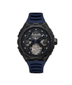 Montre Blackout Watches XPE Tourbillon Black Blue Bracelet Caoutchouc 42.5MM