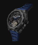 Montre Blackout Watches XPE Tourbillon Black Blue Bracelet Caoutchouc 42.5MM