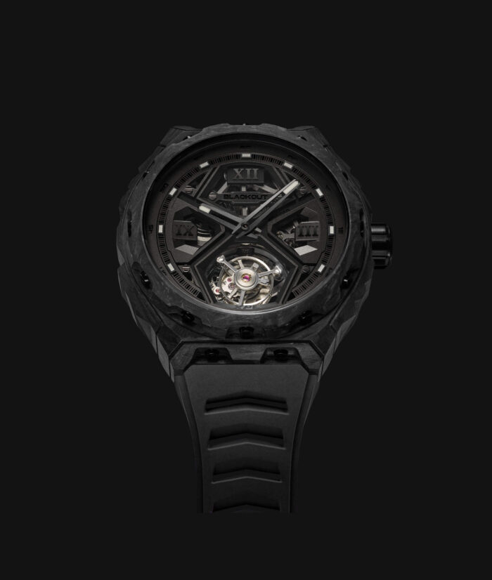 Montre Blackout Watches XPE Tourbillon UltraBlack Bracelet Caoutchouc 42.5MM Montre Blackout Watches XPE Tourbillon UltraBlack Bracelet Caoutchouc 42.5MM