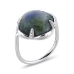 Bague Morganne Bello Songe Labradorite et Diamants Or Blanc