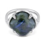 Bague Morganne Bello Songe Labradorite et Diamants Or Blanc
