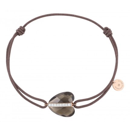 Bracelet Morganne Bello Infinite Love Quartz Fumé Diamants Or Rose