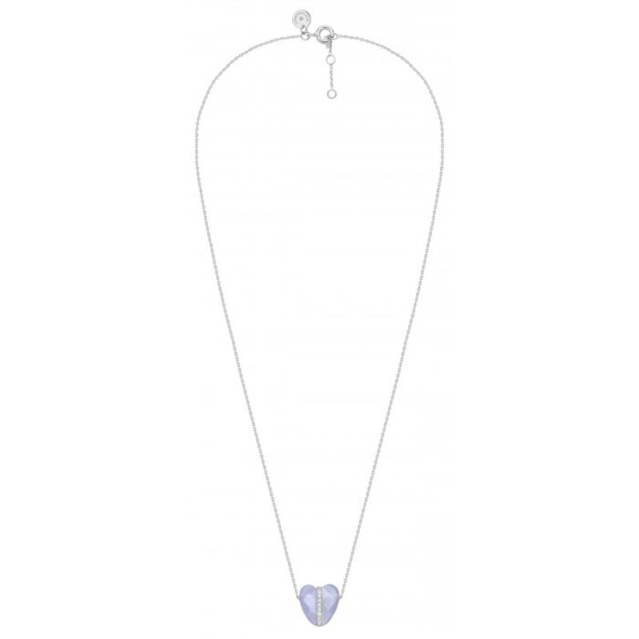 collier-calcedoine-diamants-or-blanc (1) Collier Morganne Bello Infinite Love Calcedoine et Diamants Or Blanc – Image 2