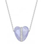 Collier Morganne Bello Infinite Love Calcedoine et Diamants Or Blanc