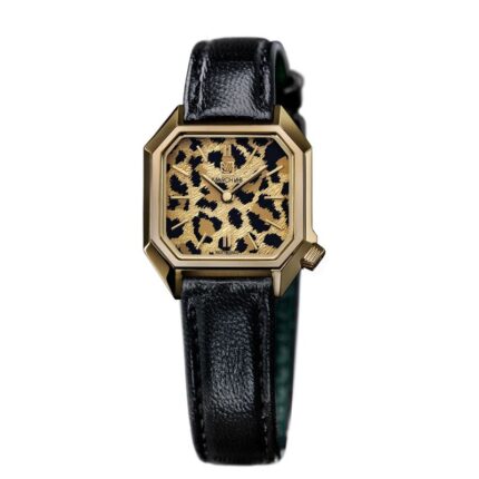 Montre MARCH LA.B Lady Mansart Cheetah Gold Quartz Bracelet Cuir
