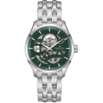 Montre Hamilton Jazzmaster Skeleton Auto Cadran Vert Bracelet Acier 40MM