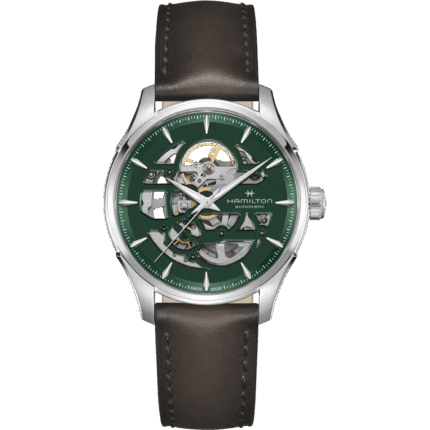 Montre Hamilton Jazzmaster Skeleton Auto Cadran Vert Bracelet Cuir 40MM