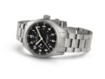 Montre Hamilton Khaki Field Mechanical Power Reserve Cadran Noir Bracelet Acier 40MM