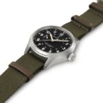 Montre Hamilton Khaki Field Mechanical Power Reserve Cadran Noir Bracelet Textile 40MM