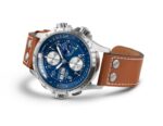 Montre Hamilton Khaki Aviation X-Wind AutoChrono Cadran Bleu Bracelet Cuir 44MM