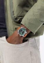 Montre Hamilton Khaki Aviation X-Wind Day Date Auto Cadran Vert Bracelet Cuir 45MM